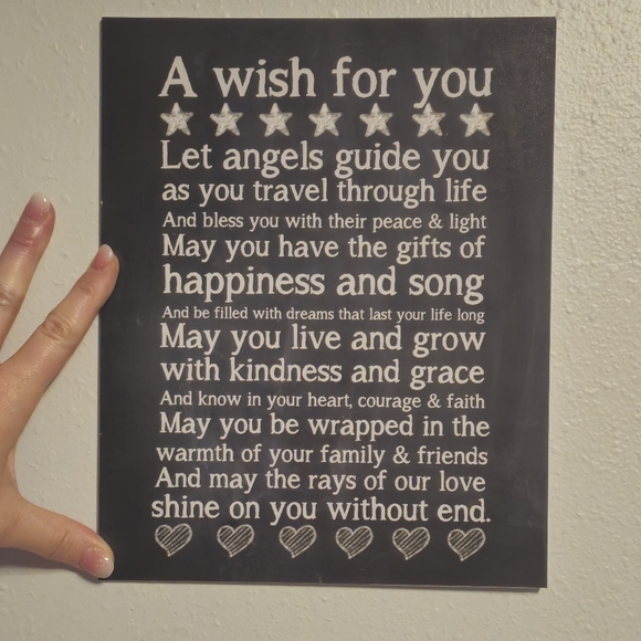 Sweet prayer/blessing wall art - chalk board appearance but printed - Picture 2 of 5